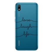 Θήκη TPU inos Huawei Y5 (2019)/ Honor 8S/ Honor 8S (2020) Art Theme Love-Laugh-Life
