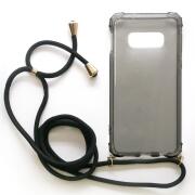 TPU Crossbody inos Samsung G970F Galaxy S10e Shock Proof Smoke with Black Strap