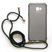 TPU Crossbody inos Samsung J415F Galaxy J4 Plus (2018) Shock Proof Smoke with Black Strap