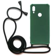 TPU Crossbody inos Samsung A405F Galaxy A40 Shock Proof Green with Black Strap