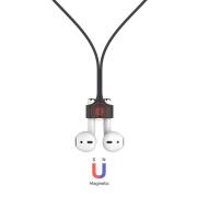 Strap Λαιμού Σιλικόνης AhaStyle PT74 Apple AirPods Magnetic Μαύρο