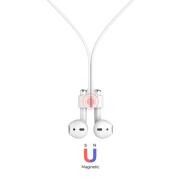 Strap Λαιμού Σιλικόνης AhaStyle PT74 Apple AirPods Magnetic Λευκό