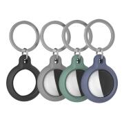 Silicone Loop - Μπρελόκ AhaStyle PT156 Apple AirTag 1 τεμ Μαύρο&1τεμ Γκρι&1 τεμ Μπλε&1 τεμ Πράσινο