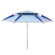 SOLART Ομπρέλα θαλάσσης fishing 220cm 8 ακτίνες με μεταλλικό έλασμα polyester μπλε