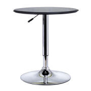 HOMCOM Μεταλλικό Στρογγυλό Τραπέζι με Ρυθμιζόμενο Ύψος και Ξύλινη Επιφάνεια 63 x 67-93 cm  02-0071