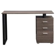 Bakaji Μεταλλικό Γραφείο με 2 Συρτάρια και 1 Ντουλάπι 120x50x75cm 02012269 Σκούρο Καφέ