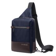 GUY LAROCHE Τσάντα ώμου ανδρική 3lt microfiber polyester μπλε