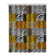 Κουρτίνα Μπάνιου με Κρίκους 180 x 200 cm Animal Print Bakaji 02813439