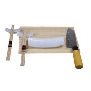 Bakaji Σετ Σερβιρίσματος Sushi με 2 Ζευγάρια Chopsticks 2 Στηρίγματα 1 Μπολ 1 Μαχαίρι και 1 Σουπλά 7 τμχ Bakaji 02815205