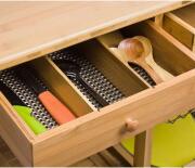 BAKAJI  Καρότσι Κουζίνας Ξύλο Μπαμπού 2 Συρτάρια Θήκη Μαχαιροπήρουνων Θήκη Μπουκαλιών 4 Διαμερίσματα  02830582