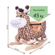 BAKAJI  Καμηλοπάρδαλη Κουνιστό Παιχνίδι Λούτρινο για Παιδιά με Ηχητικά Εφέ  02832783
