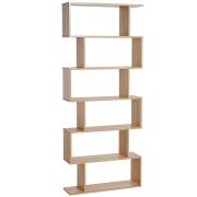Bakaji 02832879 Βιβλιοθήκη με Ράφια 6 Επιπέδων 190x80x24cm Μπεζ