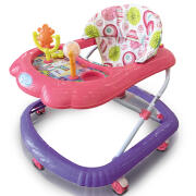 BAKAJI  Περπατούρα για Μωρά για Πρώτα Βήματα με Αναδίπλωση Εξοικονόμησης Χώρου και Κονσόλα Παιχνιδιού Ροζ  02839763