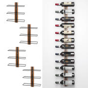 Shally Dogan Σετ 4 Επιτοίχια Ράφια για Μπουκάλια Κρασιού για Μπαρ και Κελάρι  02839792