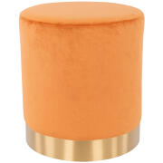 Shally Dogan Πουφ υποπόδιο από βελούδο σε τερακότα, δομή από ξύλο 31x31x38 εκ., βάση από χρυσό μέταλλο.  02841267