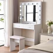 Shally Dogan  Τουαλέτα Trucco Ofelia με Καθρέφτη και Σκαμπό 12 Led Ψυχρό Θερμό Καθρέφτης  02841332