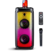 Bakaji 02841695 Ηχείο Bluetooth με Μικρόφωνο και Φωτισμό Bluetooth Aux και USB