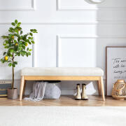 Shally Dogan 02841898 Κασετίνα Πουφ Πάγκος 108x41εκ Μπεζ