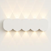 Bakaji 02842446 Απλίκα Τοίχου 10 LED Θερμό Λευκό Φως 26x8x3cm Λευκή