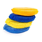 Σετ Στρογγυλά Σφουγγάρια Γυαλίσματος Αυτοκινήτου από Μικροΐνες με Λαβές 125 mm 4 τμχ AMiO 02905