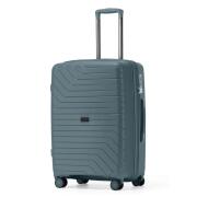 NAUTICA Βαλίτσα καμπίνας expandable σκληρή 20'' γκρι/πράσινη με 4 ρόδες ύψους 55cm