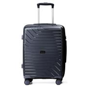 NAUTICA Βαλίτσα καμπίνας expandable σκληρή 20'' μαύρη με 4 ρόδες ύψους 55cm