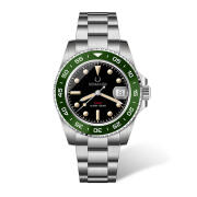 Steinmaster Ρολόι με Μεταλλικό Μπρασελέ Unisex Diver Cave Πράσινο 030026