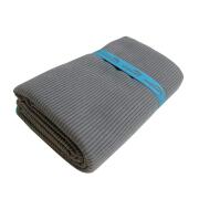 SOLART Πετσέτα θαλάσσης microfiber 110x175cm κοτλέ γκρι/γαλάζια