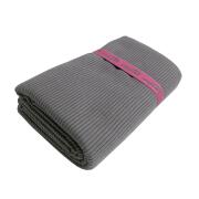 SOLART Πετσέτα θαλάσσης microfiber 75x150cm κοτλέ γκρι/ροζ