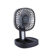 Niaros  Επιτραπέζιος Ανεμιστήρας Αναδιπλούμενος Επαναφορτιζόμενος Φορητός Coober USB 3W με Φωτισμό Μαύρο