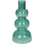 ArteLibre Κηροπήγιο Γυαλί 8x8x16cm Πράσινο