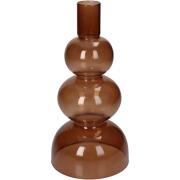 ARTELIBRE Κηροπήγιο Καφέ Γυαλί 10x10x20.5cm