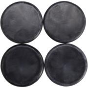 ArteLibre Σουβέρ Στρογγυλό Μάρμαρο 10x10x3.8cm Σετ 4Τμχ Μαύρο