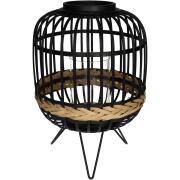 Artelibre Φανάρι Μπαμπού 27x27x40cm Μαύρο