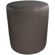 ArteLibre Πουφ Με Σχέδια Βελούδο 40x40x45.5cm Γκρι