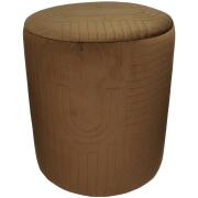 ArteLibre Πουφ Με Σχέδια Βελούδο 40x40x45.5cm Καφέ