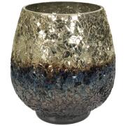 ArteLibre Κηροπήγιο Γυαλί 10x10x11cm Μπλε