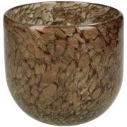 ArteLibre Κηροπήγιο Γυαλί 12.5x12.5x10cm Καφέ
