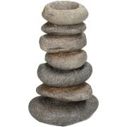 ArteLibre Κηροπήγιο Πέτρες Polyresin 12.5x9x19.8cm Γκρι