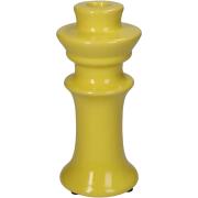 ArteLibre Κηροπήγιο Κεραμικό 8x8x18cm Κίτρινο