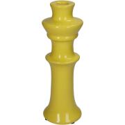 ArteLibre Κηροπήγιο Κεραμικό 8x8x24cm Κίτρινο