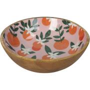 ARTELIBRE Μπολ Πορτοκάλι Πολύχρωμο Ξύλο 24x24x7cm