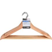 SMART MARKET Κρεμάστρα Φυσικό Ξύλο Σετ 8Τμχ