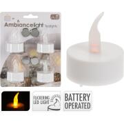 ARTELIBRE Ρεσώ LED Που Αναβοσβήνουν Μπαταρίας Λευκό Φ38mm Σετ 4Τμχ