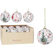 ARTELIBRE Μπάλα Με Χριστουγεννιάτικο Σκηνικό Πολύχρωμο Πολυστερίνη/Χαρτί Φ10cm Σε 3 Σχέδια