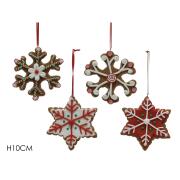 ARTELIBRE Στολίδι Κρεμαστό Χιονονιφάδα Πολύχρωμο Polyresin 10cm Σε 4 Σχέδια