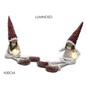 ARTELIBRE Κορίτσι Καθιστό Κρατάει Μπάλα Φωτιζόμενο Ροζ/Λευκό Λούτρινο 30cm Σε 2 Σχέδια