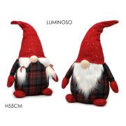 ARTELIBRE Νάνος Φωτιζόμενος Κόκκινο Λούτρινο 55cm Σε 2 Σχέδια