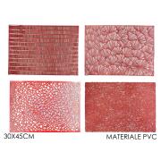 ARTELIBRE Σουπλά Παραλληλόγραμμο Κόκκινο PVC 30x45cm Σε 4 Σχέδια