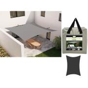 SMART MARKET Πανί Σκίασης Κήπου Παραλληλόγραμμο Γκρι 200gsm Polyester 3x4m